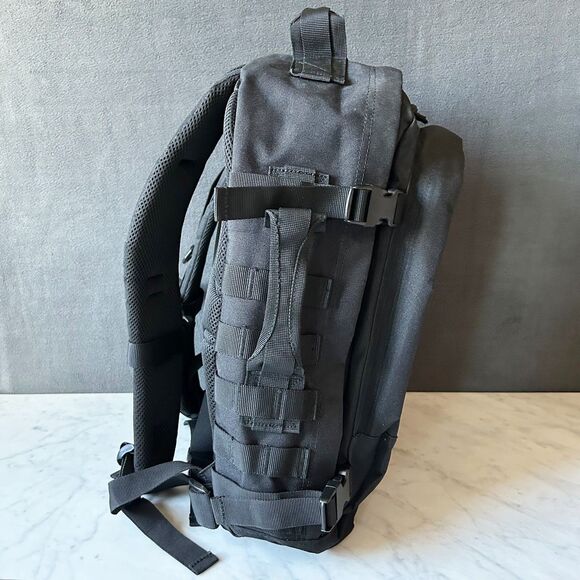 Highland Tactical Black Rumble Backpack Molle Webbing Water Resistant Pack - Picture 6 of 12